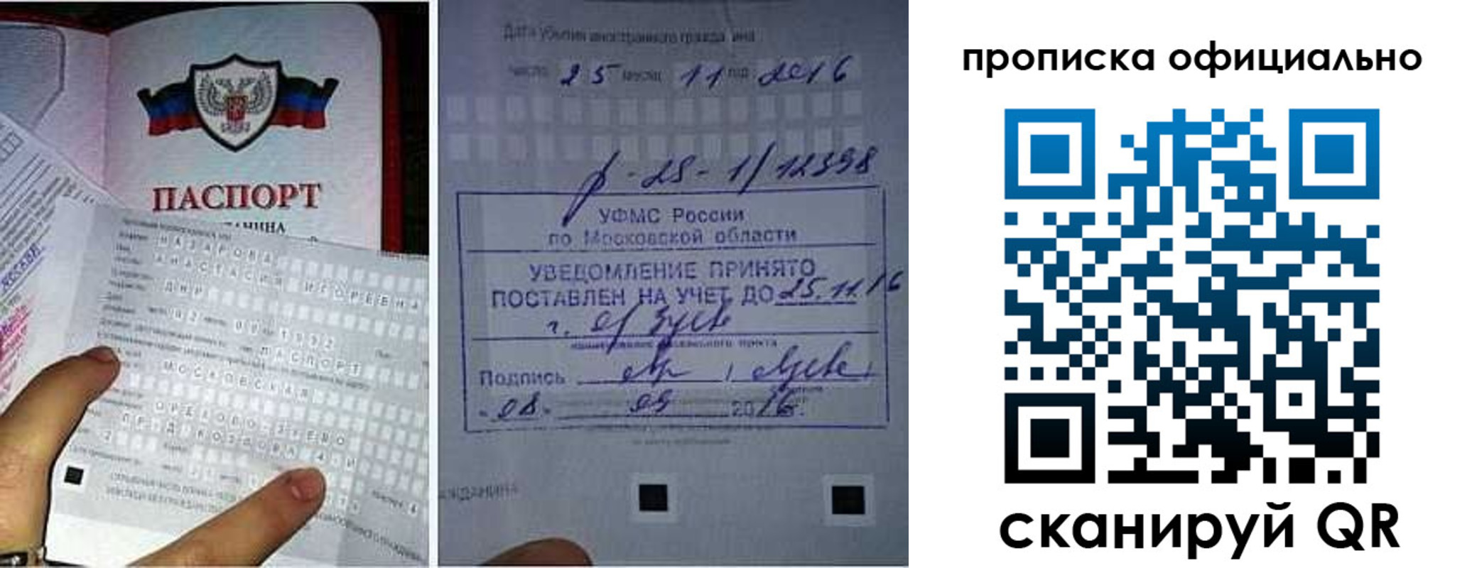 прописка паспорт в Домодедово